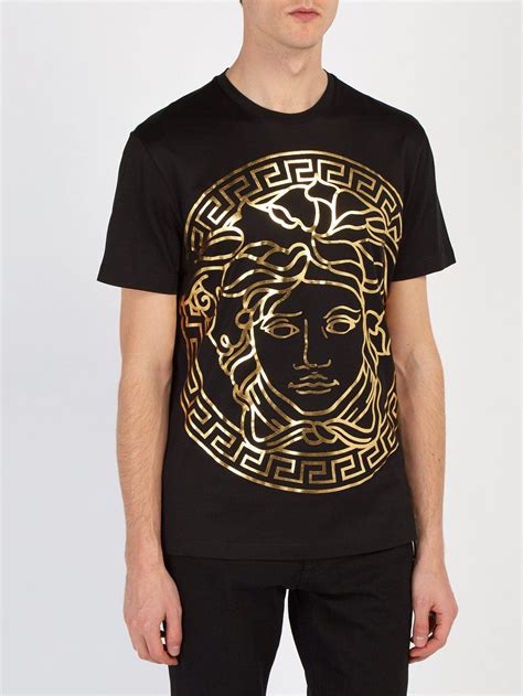 gold versace shirts|versace collection men shirt black.